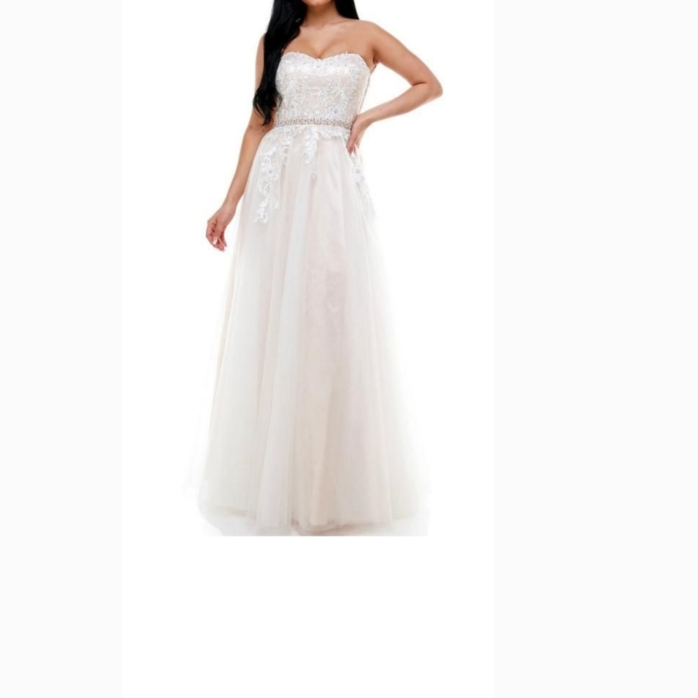 Macy tlc collab ,size 13 and peach pale pink gown